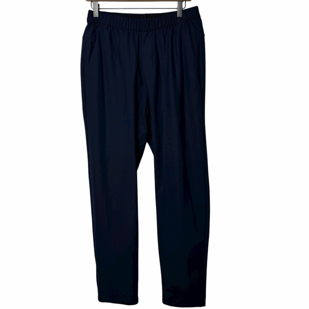 LULULEMON ATHLETICA BLUE STRETCHY MEN PANTS WITH POCKETS SIZE MEDIUM PRE-OWNED